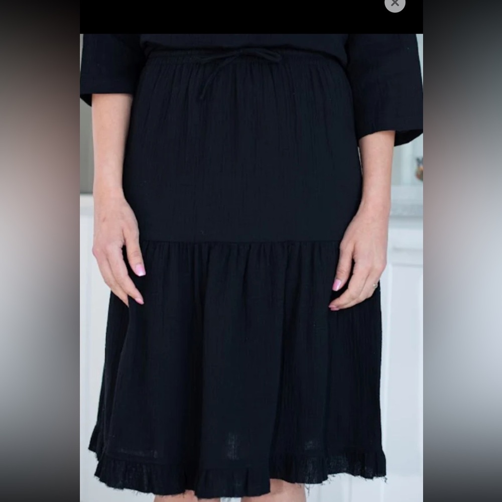 Maya’s Place Gauze Skirt, black, XS. Brand new with tags